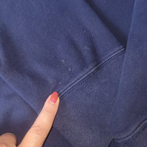 Polo Ralph Lauren Sweater Mens XL Navy Blue LS Shawl Collar Pullover FLAW - Picture 7 of 16